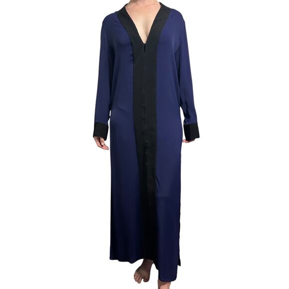 Haider Ackerman Malibu Dress Cobalt Blue size FR 34 Colorblock Black trim - Picture 15 of 15
